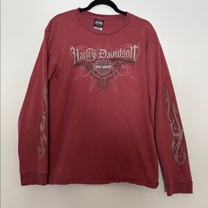 Harley-Davidson Burgundy Long Sleeve Tee